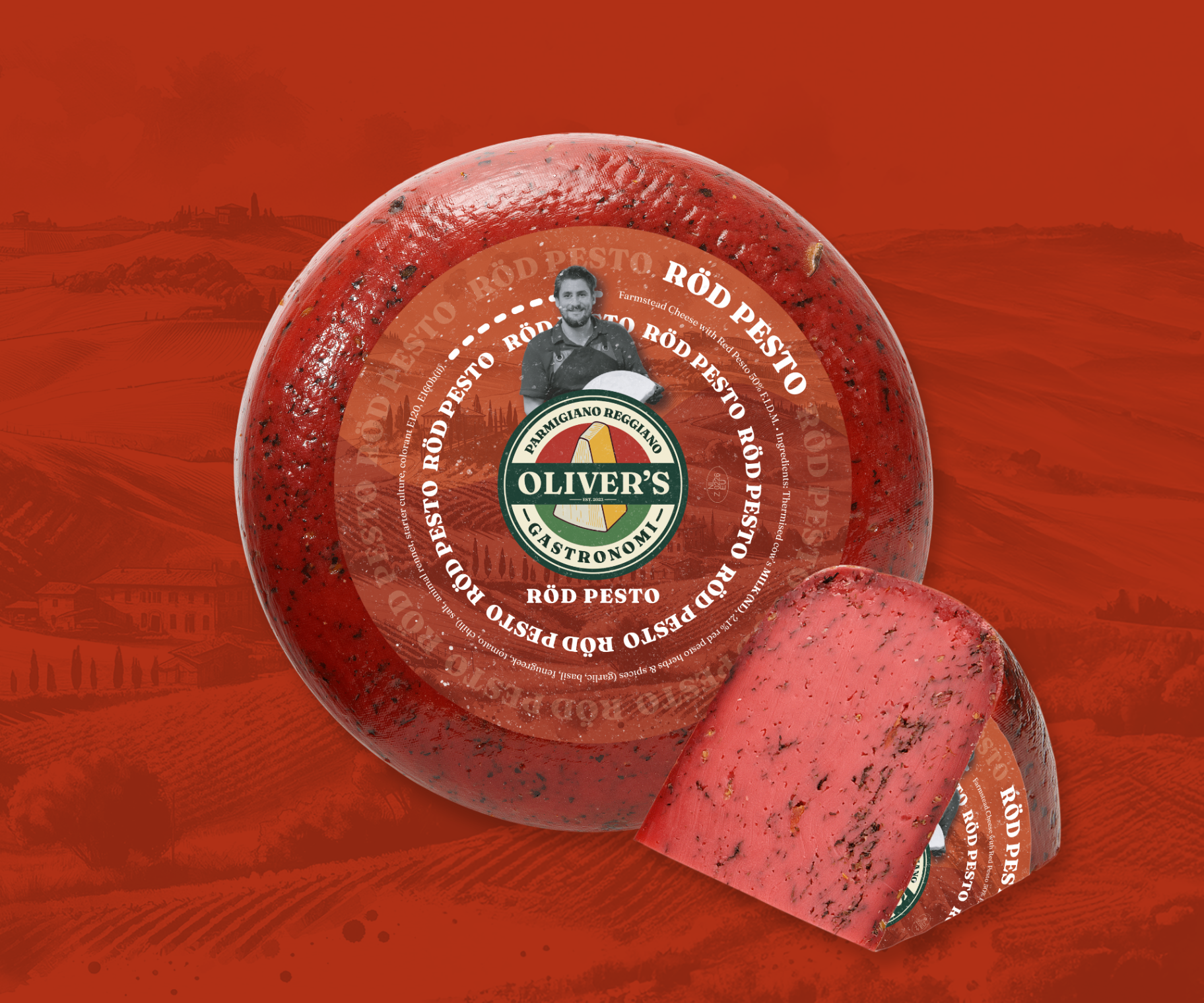 Oliver's Röd Pesto-ost